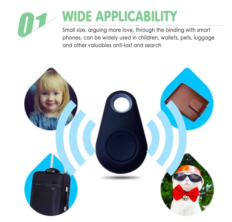 

Smart Mini GPS Tracker Anti-verloren Waterdichte Bluetooth Tracer Voor Pet Hond Kat Sleutels Bag Kids Trackers Finder Apparatuur