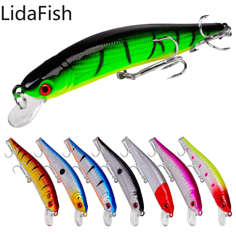 

Lidafish New Model 1PCS/lot 10cm 8.4g Floating Fishing Lure 3D Eyes Wobblers Minnow Hard Bait Depth 0.6-1.8m