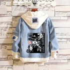 Мужская и женская джинсовая куртка с капюшоном, верхняя одежда с капюшоном, спортивная одежда для мальчиков и девочек