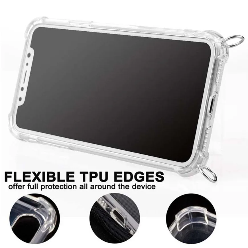 Роскошный силиконовый чехол на шнурке для телефона Samsung Galaxy S20 S10 E 5G S9 S8 Note 10 9 8 Plus