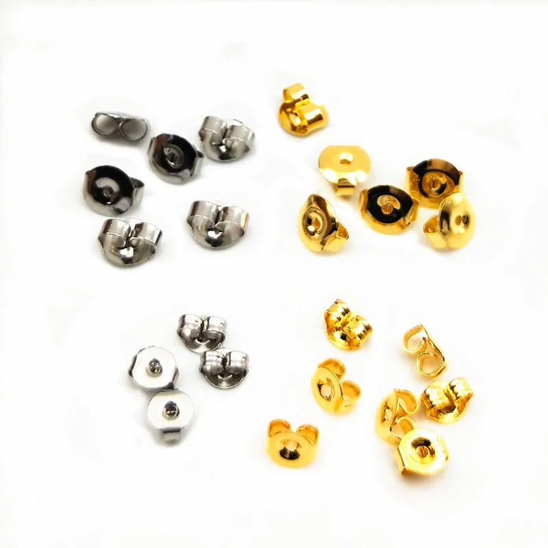 

20pcs Never Fade 316L Stainless Steel Round Ear Plating True Gold Round Earplugs Ear Beam Diy Round Ear Plugs Jewelry Findings