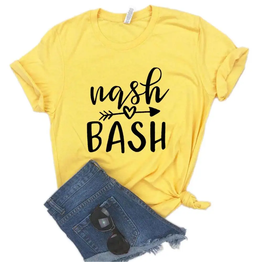 Женская футболка с принтом Nash Bash хлопковая Повседневная забавная подарок для