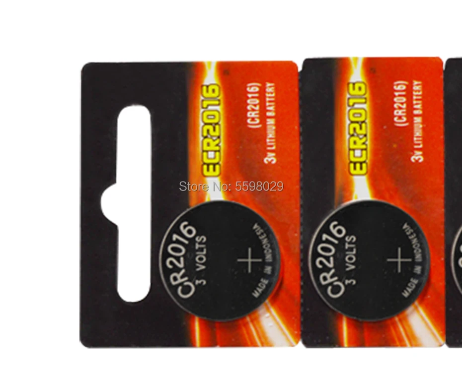 500 шт./лот литиевые элементы питания 3 в Кнопочная батарея DL2016 KCR2016 CR2016 LM2016 BR2016