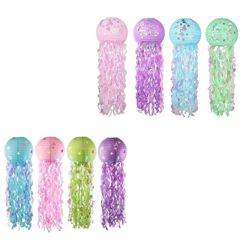 

4 упаковки, набор бумажных фонарей в виде маленькой Русалочки