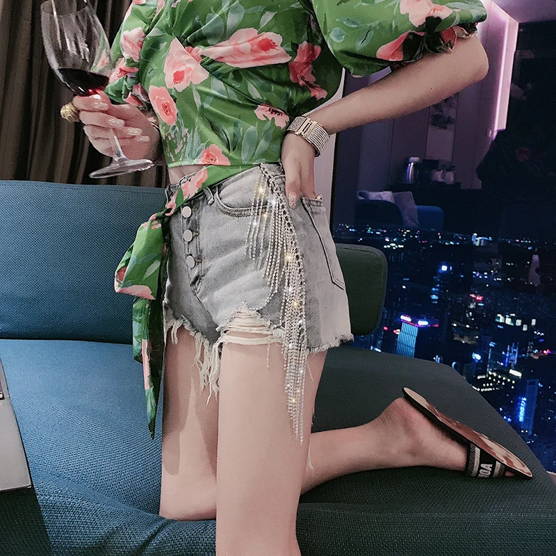 LANMREM 2020 Зимние новые женские джинсовые шорты для тяжелой промышленности с