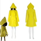 Костюм для косплея из игры Маленький ночной кошмарс, костюм для косплея Моно шесть, Длинная желтая куртка, пальто, костюм на Хэллоуин, дождевик