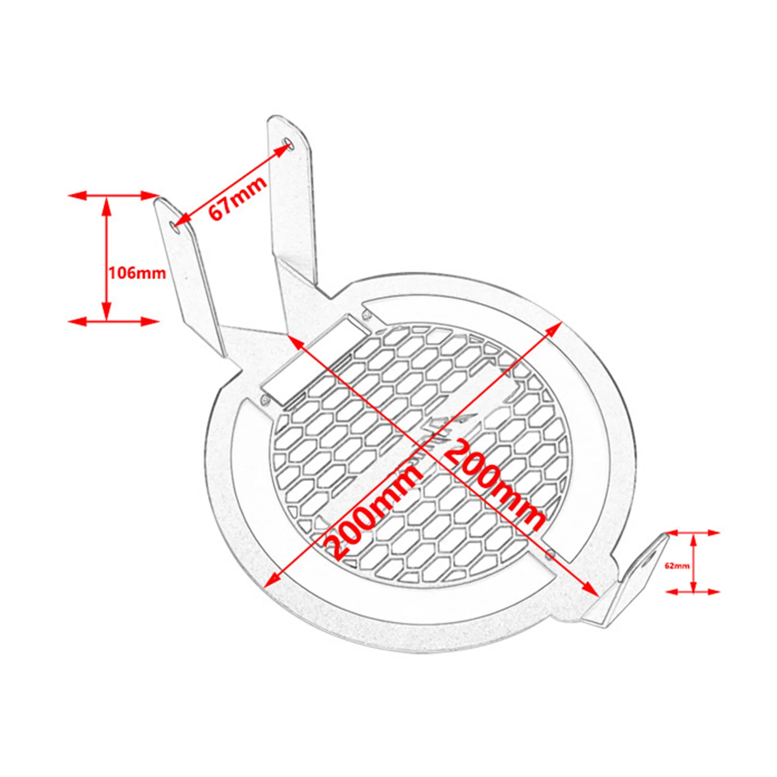 

AFNCX Motorcycle Retro Headlamp Cover Mesh Grill Lampshade Replacement For Honda CB650R 2019-2020