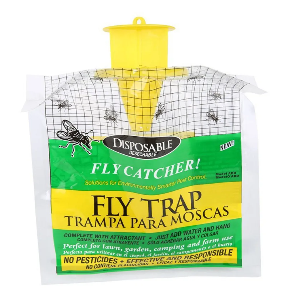 5 шт. одноразовые летать ловушка Ловец Fly задрайку висит Стиль вредителей