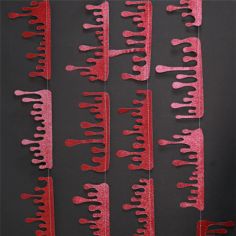 

Halloween Party Banner Blood Haning Ornaments Haunted House Halloween Home Garland Banner Horror Props Decoration Bloody Flags