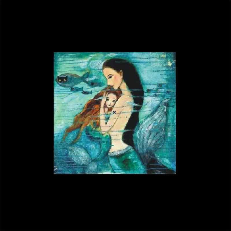 

Living Room Canvases Adornment Picture Mermaid Household Canvas Painting Fashion Decorative Pictures Hallways Frameless