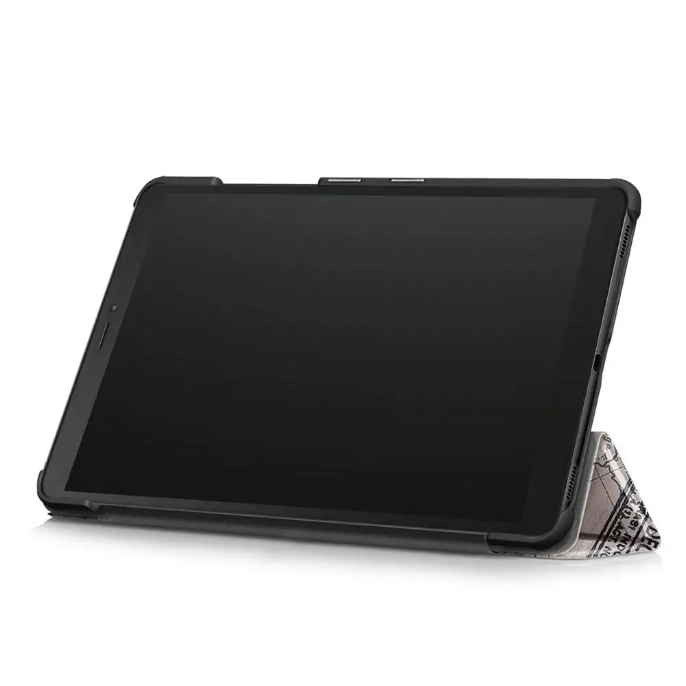 Чехол для Samsung Galaxy Tab A 8 0 2019 T290 T295 искусственная кожа модный раскрашенный складной