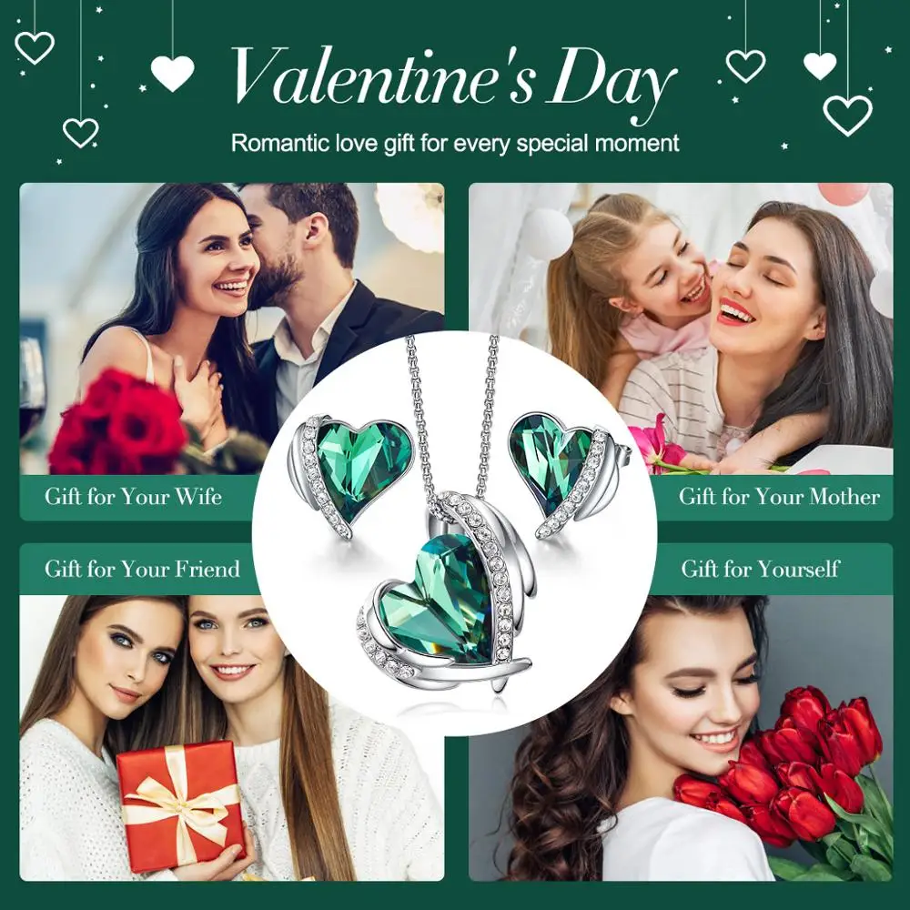 CDE женские вечерние платье ювелирные изделия аксессуары Сердце Форма кулон