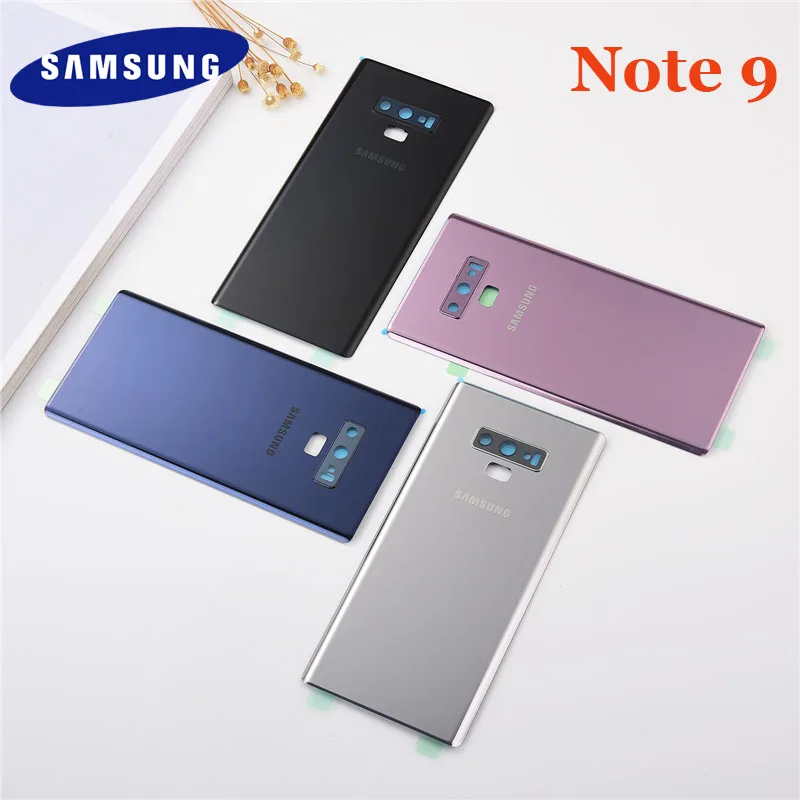 

Оригинальный чехол SAMSUNG Note 9 задняя крышка батарейного отсека задний 3D стеклянный корпус для Galaxy Note9 N960 N960F N9600 SM-N9600 задняя крышка для телефон...
