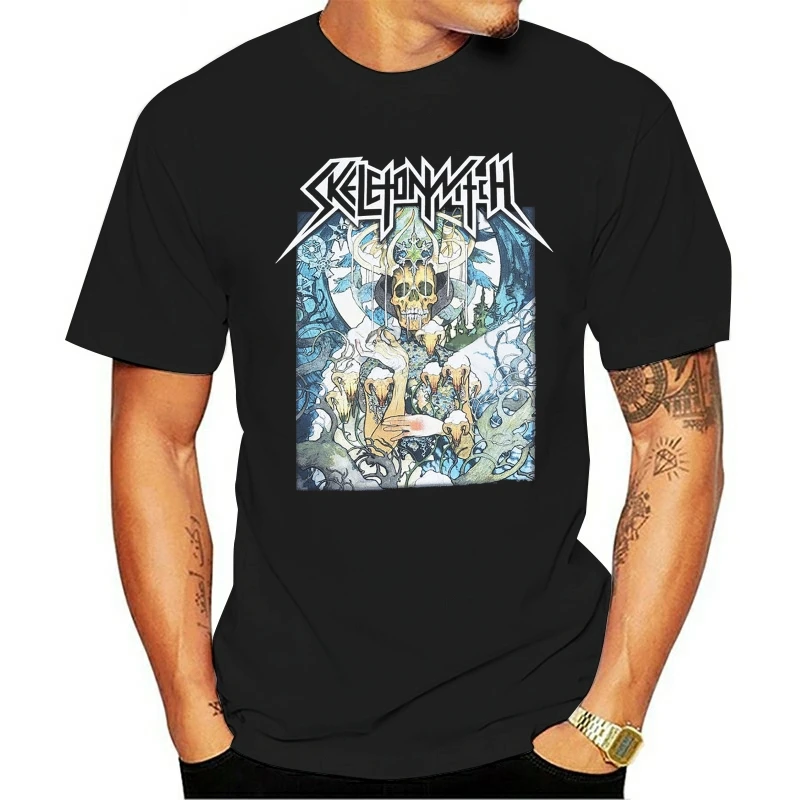 Модная хлопковая Футболка с Skeletonwitch Beyond the ММП Экстрим из металла черным верхом