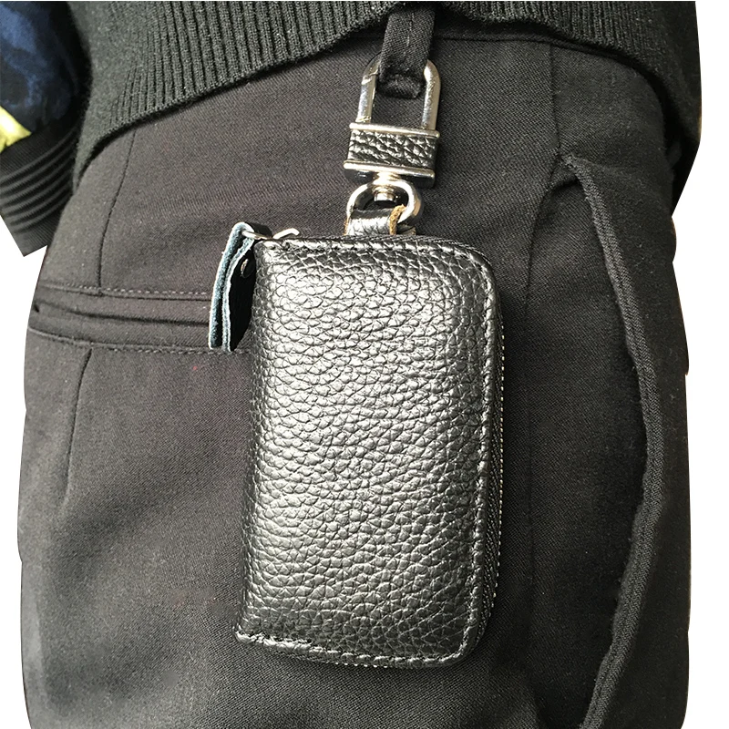 Бумажники для автомобильных ключей из натуральной кожи мужской держатель