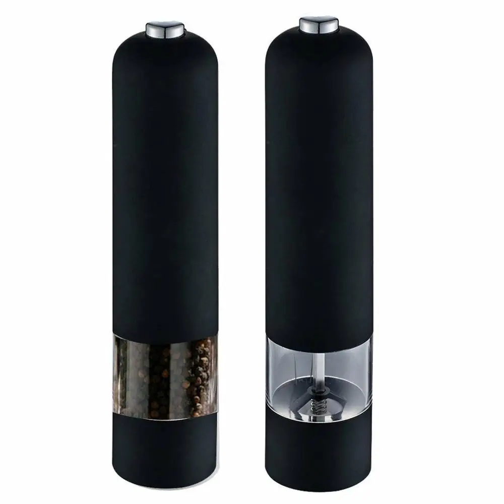 2pcs Electric Pepper Grinder Easy Salt Spice Herbal Containers with LED Lights for Cleaning Home Kitchen Cooking BBQ Tools | Дом и сад