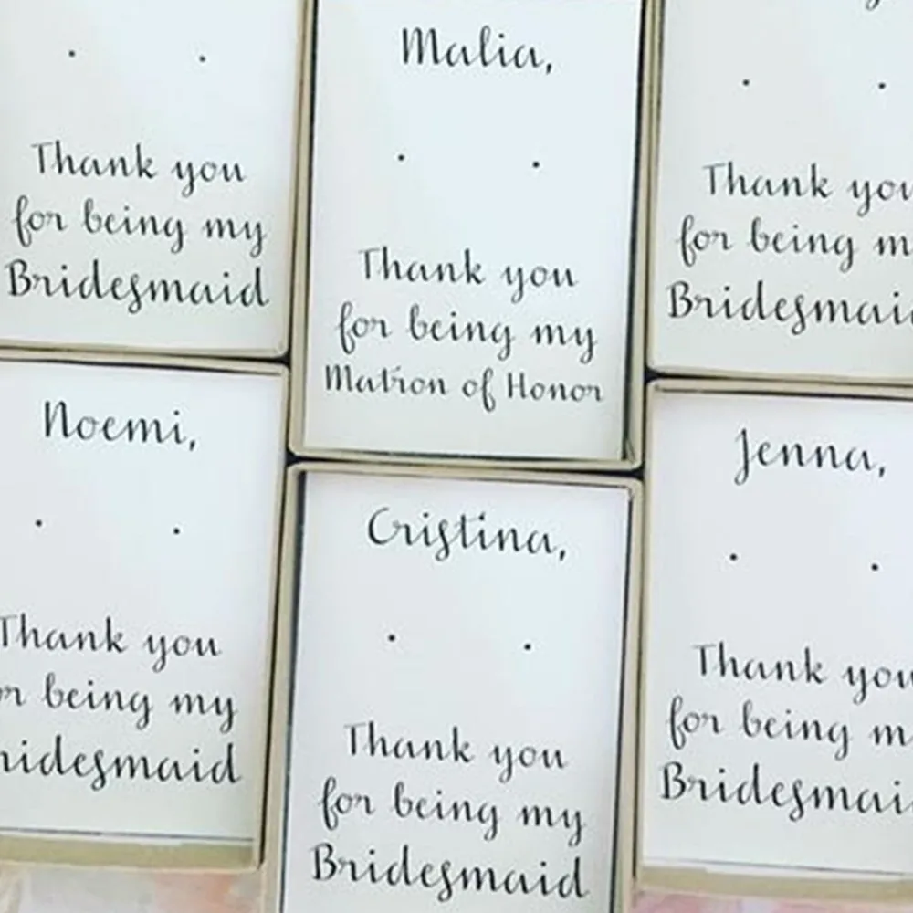 

personalized Thank you for being my bridesmaid, custom bridesmaid proposal, earring card, kraft jewelry box, bride gift boxes