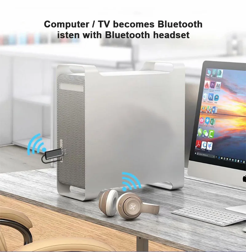 Беспроводной музыкальный приемник Hands Free 5 0 Bluetooth передатчик Aux аудио