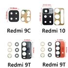 10 шт.лот для Xiaomi Redmi 6 7 8A 9 9C 10 K30 задняя камера объектив стеклянная крышка с клейкой наклейкой для Redmi 9t стеклянный объектив камеры