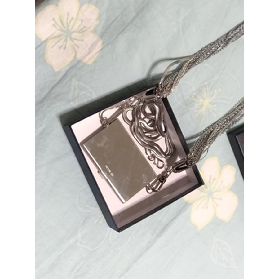 

Multifunctional Metal Multi-layer Chain Card Holder Mini Minimalist Diamond Women Shoulder Crossbody Bags Purse Sac A Main Femme