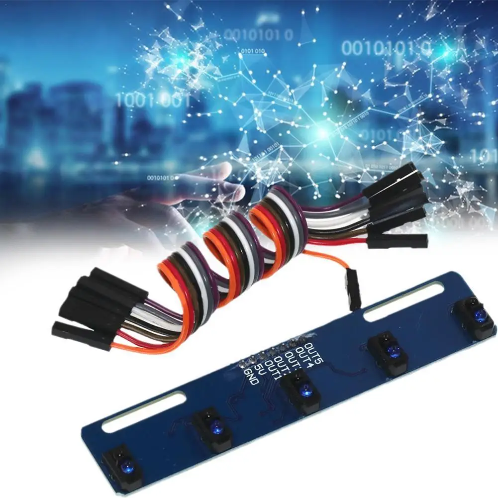 

5PCS Channel Infrared Reflective Sensor TCRT5000 KIT 5 Way/road IR Photoelectric Switch Barrier Line Track Module for Arduino