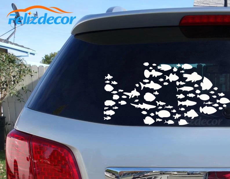 Орд рыбы Плавание свободно на морском дне кузовных наклеек наклейка окно или