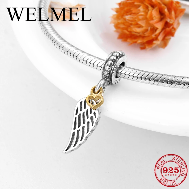 Кулон Крылья Ангела Женский из серебра 925 пробы|Бусины| |