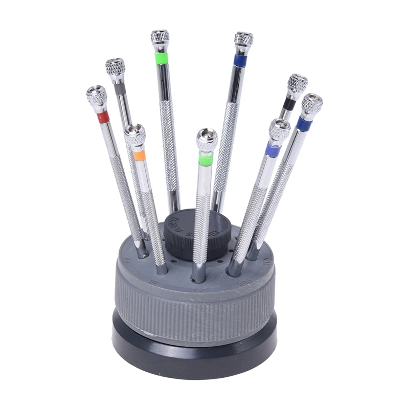 

Набор с 9 отвертками, 9 отвертками, резервное основание для часов, инструменты для часовщика