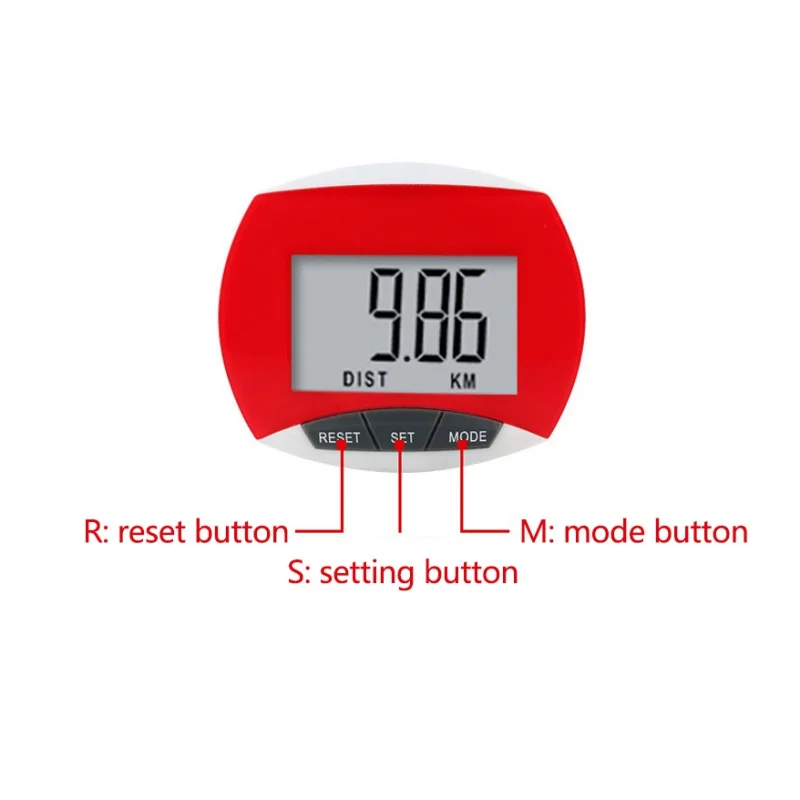 Полезный Многофункциональный ЖК-шагомер для ходьбы бега пешего туризма фитнеса |