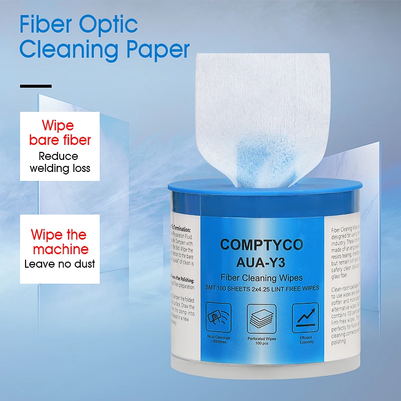 

AUA-Y3 Optical Fiber Clean Paper FTTH Tools Fiber Cleaning Wipes Platform Dustfree Paper Fiber Optic Low-lint Wipes Free Shiping