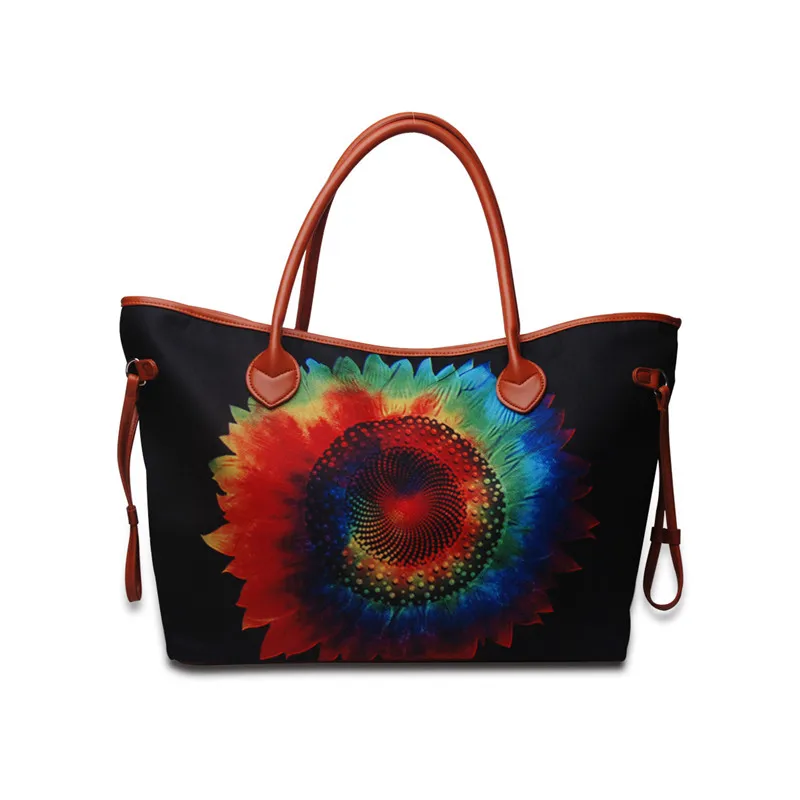 

Новинка 2021, роскошная брендовая дамская сумка в индийском стиле на одно плечо большой вместимости, Портативная сумка для покупок, Холщовая ...