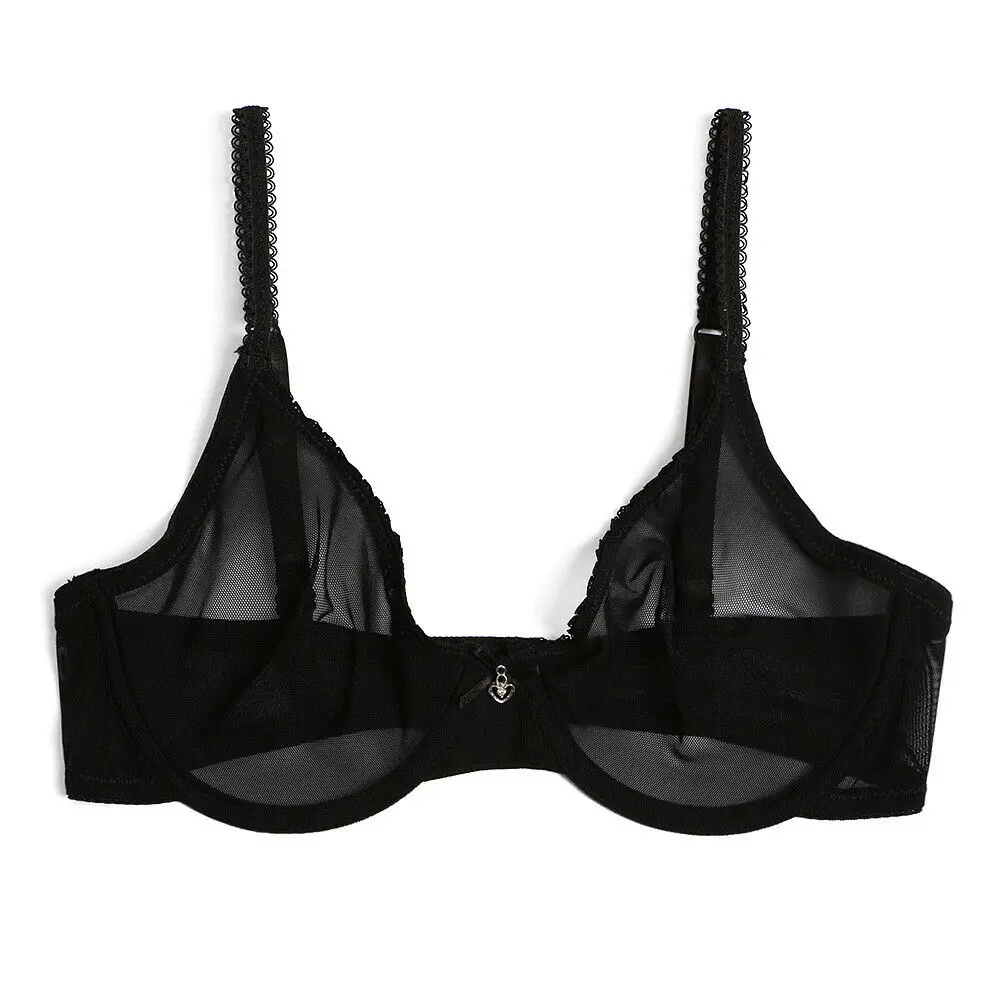YANDW New Bra Panties SALES SEPARATED Mesh Transparent Gauze See Through Underwire breathe Women Sexy Lingerie Plus Size | Женская