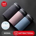 MiiOW 3 шт. модал сексуальное мужское нижнее белье женское антибактериальное Нижнее белье Мужские трусы дышащие трусы шорты нижнее белье