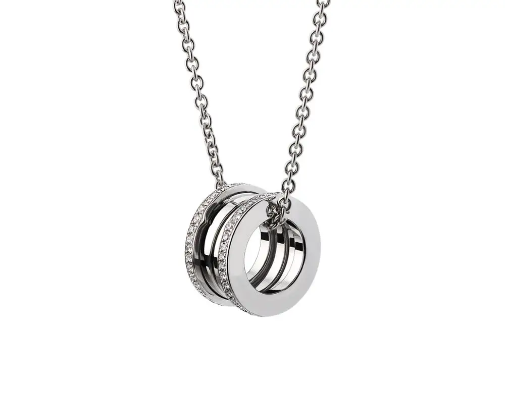 

RetroSen S925 Sterling Silver Necklace Ceramics Design With Crystal Womens Decoration Fashion Jewelry Anniversary Gift