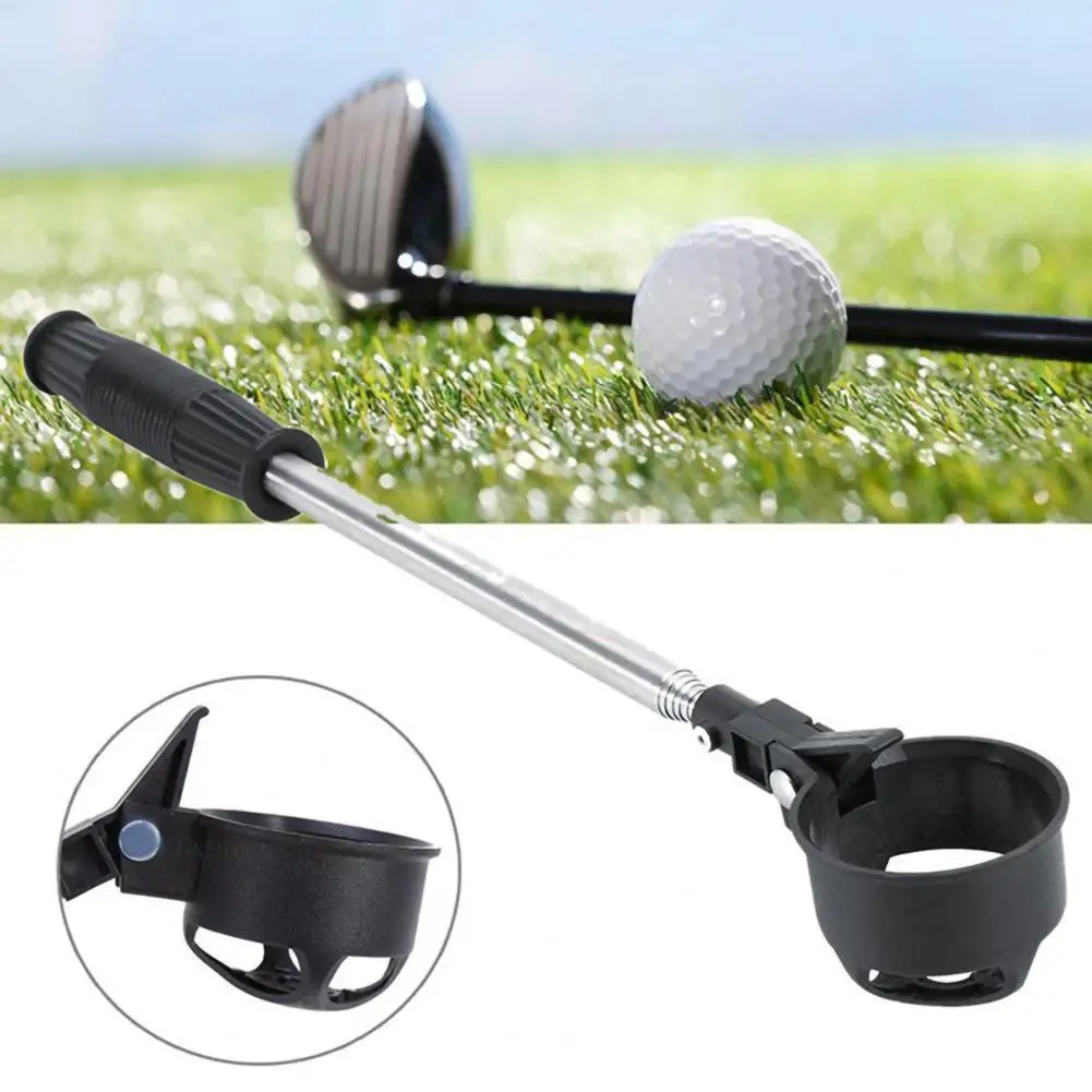 

40%HOTBall Retriever Telescopic Design Comfortable Grip Stainless Steel Practical Golf Ball Picker for New Golfer