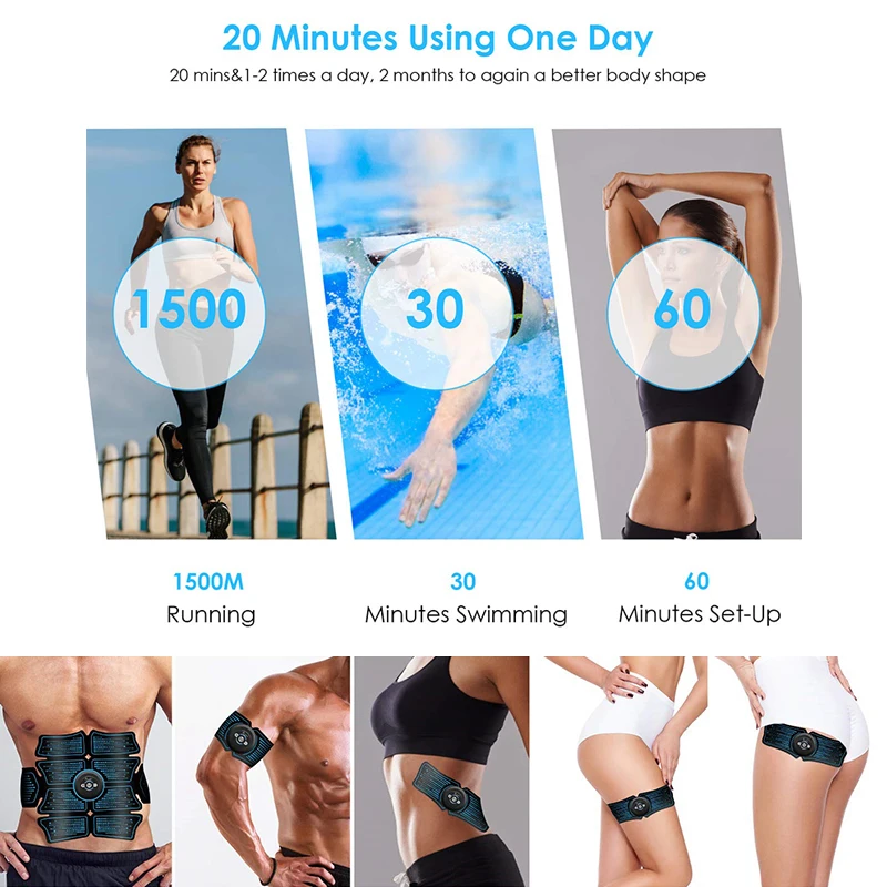 Стимулятор мышц живота тренер USB подключение EMS Abs Фитнес оборудование