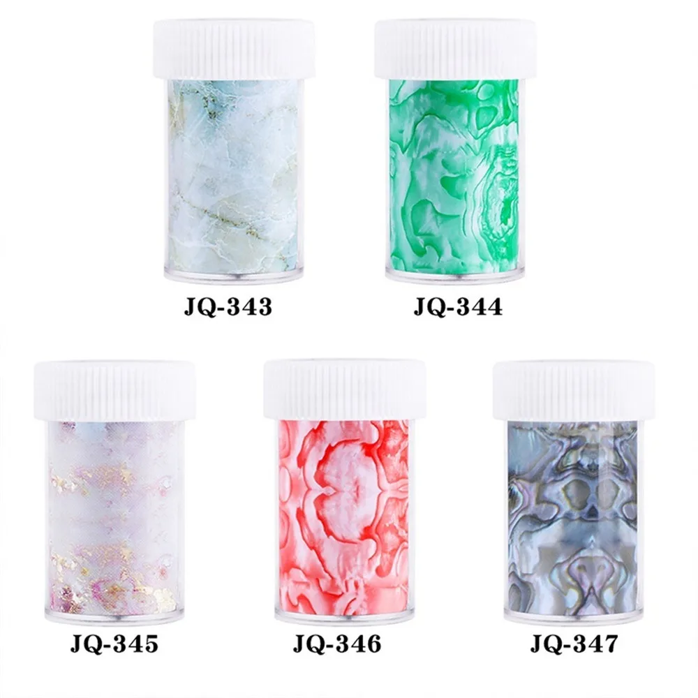 Океан Стиль оболочки переноса клей летний дизайн розовый мрамор ногтей Фольга