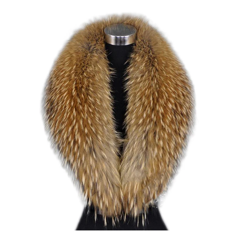 JKP 100% настоящий Енот Воротник шарф зимняя мужская и женская куртка пуховик