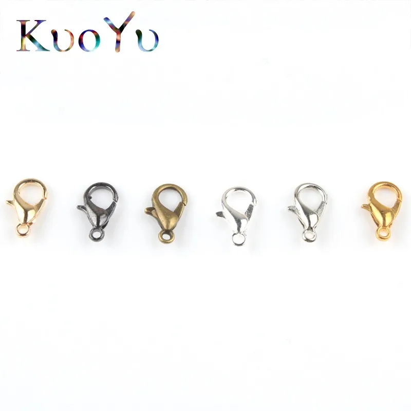 Застежки-карабины для браслетов серебристые золотистые черные металлические