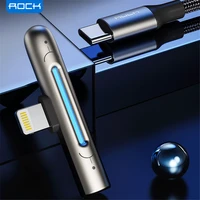 rock pd 20w cable for iphone 13 12 pro max mini zn alloy elbow 90 degree luminous fast charging usb type c to lighting data wire