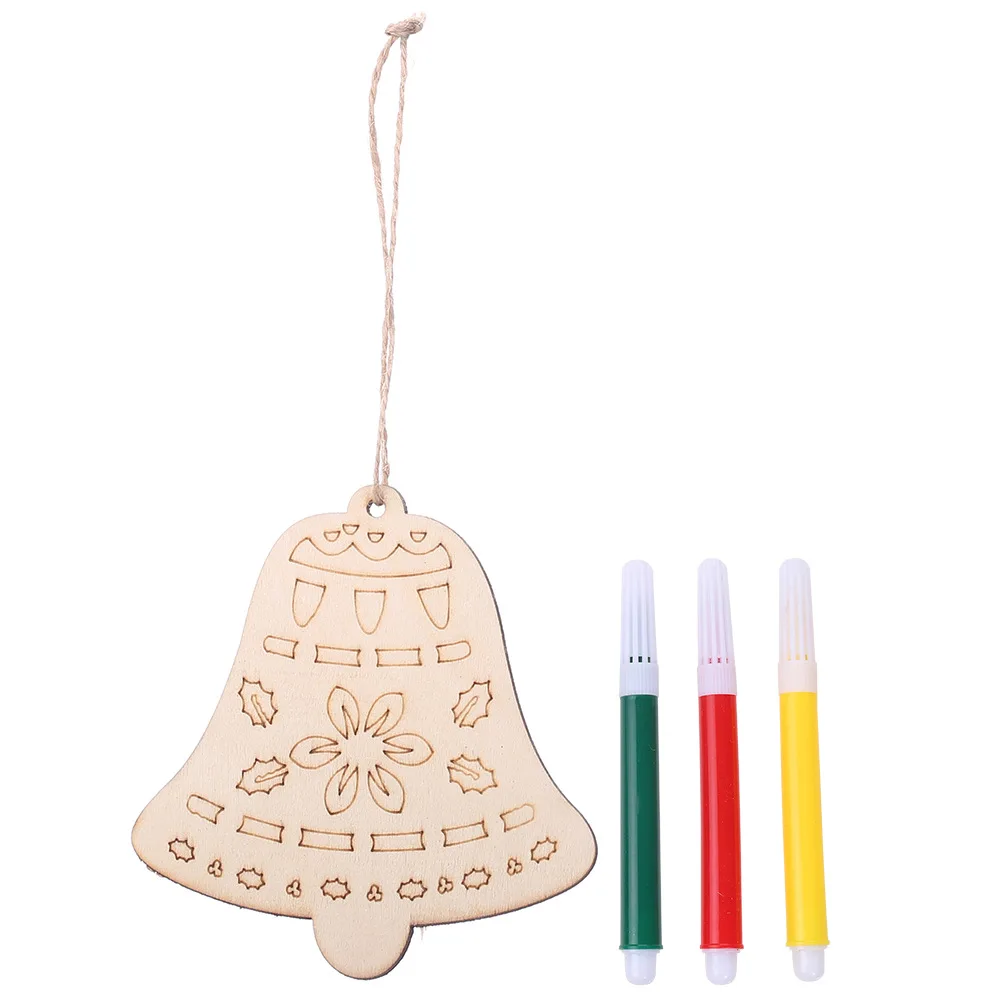 DIY Bell Санта Клаус Снеговик Дерево Игрушка Кукла повесить рождественские украшения Рождественские украшения для подарков для дома год - Цвет: DIY Bell