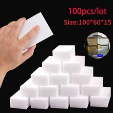 100 Pcs/lot Melamine Sponge Magic Sponge Eraser For Kitchen Office Bathroom Melamine Cleaner Cleaning Sponge 100X60X15MM