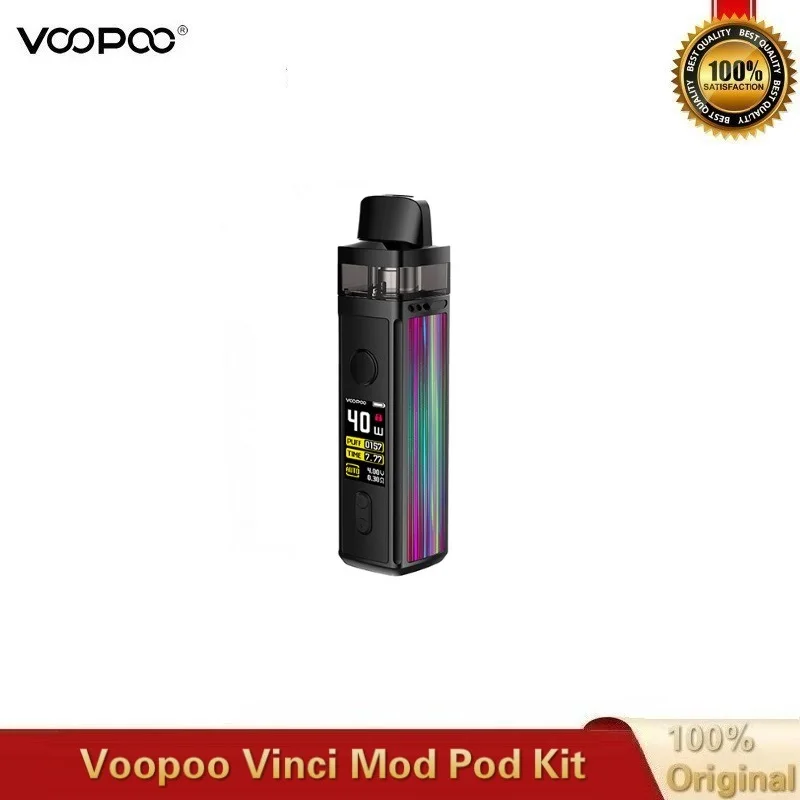 Электронная сигарета VOOPOO VINCI Mod Pod Vape Kit аккумулятор 1500 мАч катушка 5 мл & PnP экран 0 96