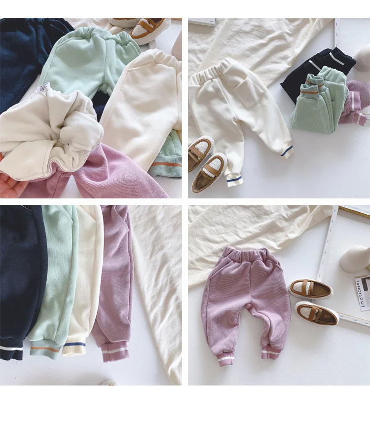 Зимние трикотажные спортивные штаны для мальчиков теплые девочек утепленные