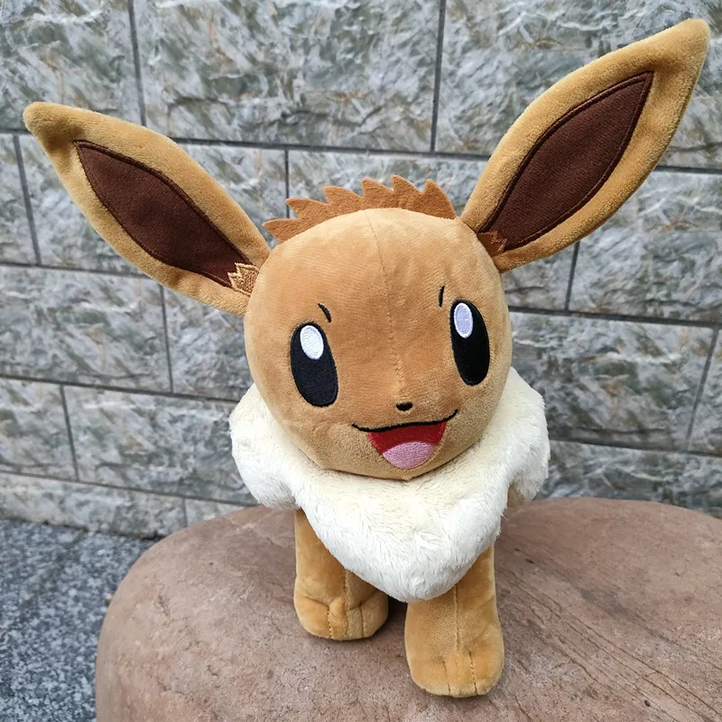 Eevee-mu&ntilde;ecos de peluche de la serie Pokemon Pikachu para ni&ntilde;os, juguetes de peluche originales de 20cm, regalos de Navidad de alta calidad-1