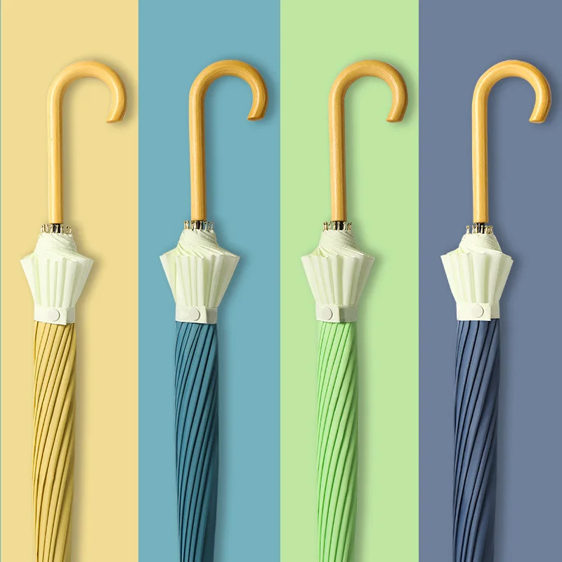 Зонт женский с изогнутой ручкой большой Водонепроницаемый Креативный аксессуар