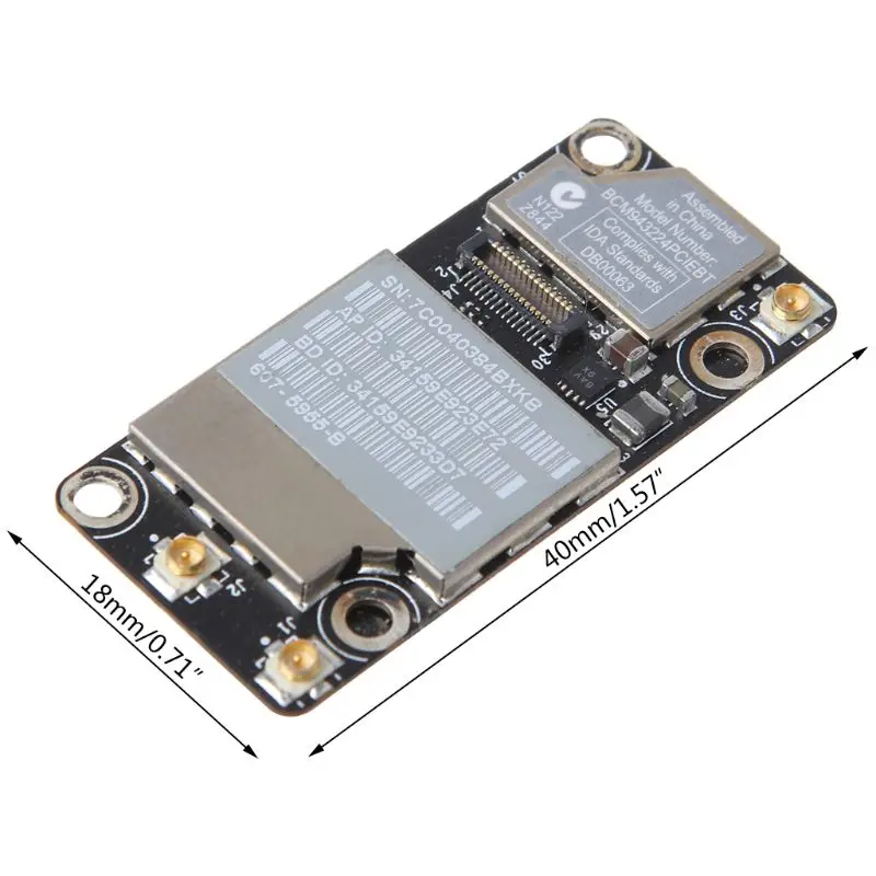 

For A1342 A1286 MC371 MC372 MC373 WIFI Airport Bluetooth Card Dual Band Wireless Net-work Card BCM943224PCIEBT