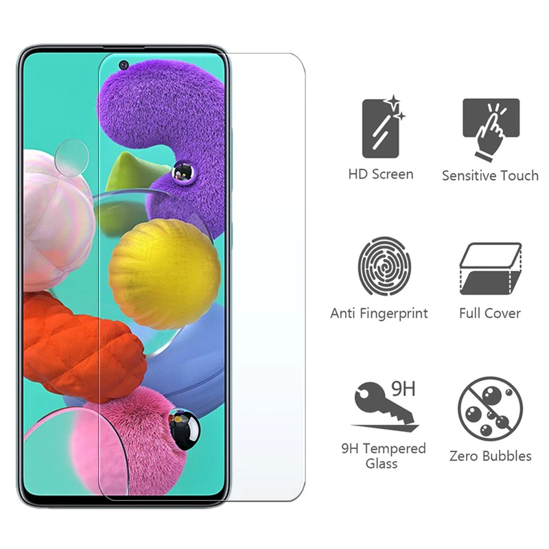 a51 glass screen protector on for samsung galaxy a 51 51a protective armor sheet galaxya51 samsunga51 tempered glas film 3pcs a7 free global shipping