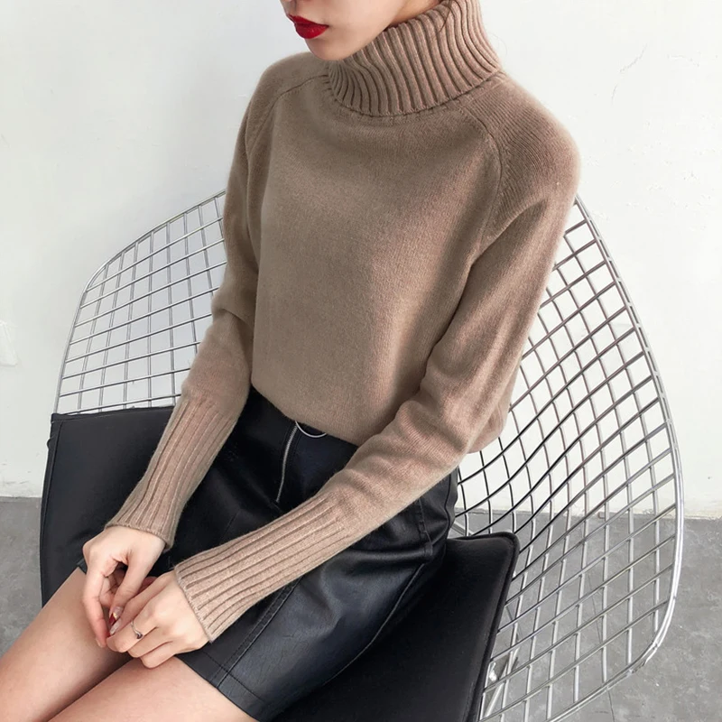 TIGENA Turtleneck Sweater Women 2019 Fall Winter Thick Warm Long Sleeve Knitted Pullover Female Jumper Ladies | Женская одежда