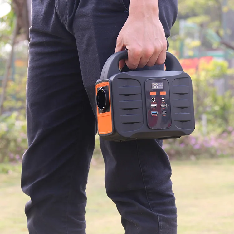 Murah 155Wh 110V 220V Power Station 42000MAh Berkemah Surya LED Senter Power Bank Darurat Power Sumber